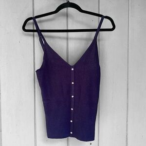 One Grey Day 100% Cotton Sterling Cami In Blackberry
